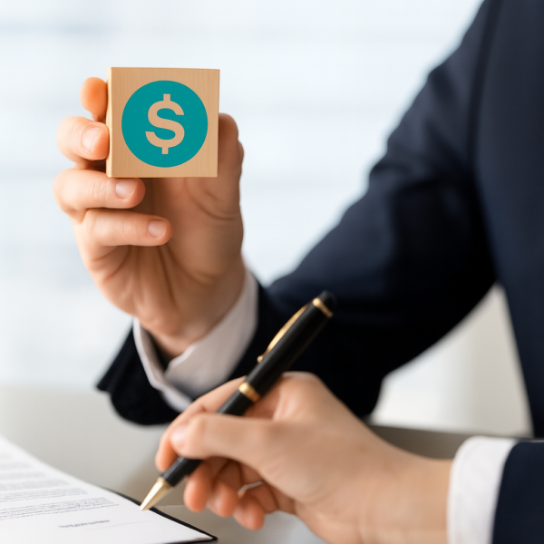 Van Ameyde Money Sign and Pen Writing Image