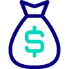 Van Ameyde Money Bag Icon BLue Green
