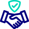 Van Ameyde Icon Handshake Secure Blue Green