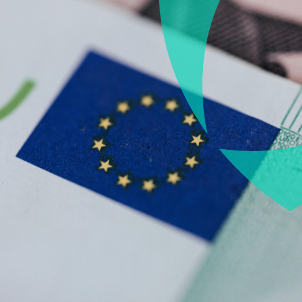 European Union flag on official document, symbolising Van Ameyde Freedom of Services representation across Europe.