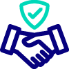 Van Ameyde Handshake Icon Blue Green